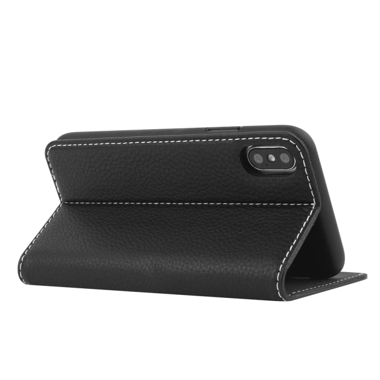 For iPhone XS / X GEBEI PU+TPU Horizontal Flip Protective Case with Holder & Card Slots