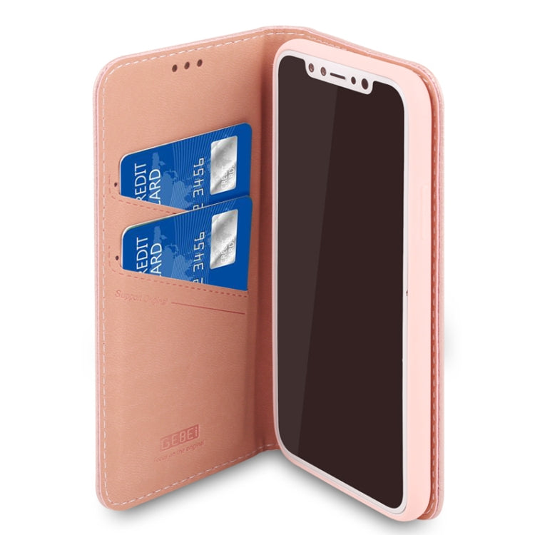 For iPhone XS / X GEBEI PU+TPU Horizontal Flip Protective Case with Holder & Card Slots