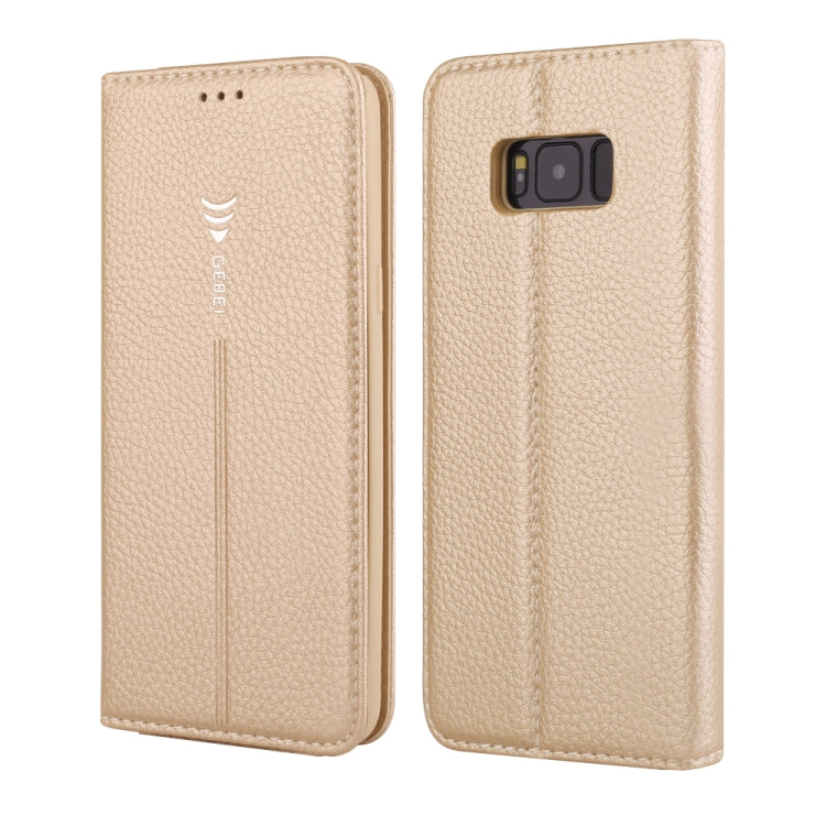 For Galaxy S8 GEBEI PU+TPU Horizontal Flip Protective Case with Holder & Card Slots