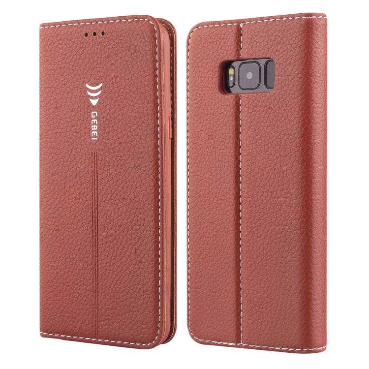 For Galaxy S8 GEBEI PU+TPU Horizontal Flip Protective Case with Holder & Card Slots