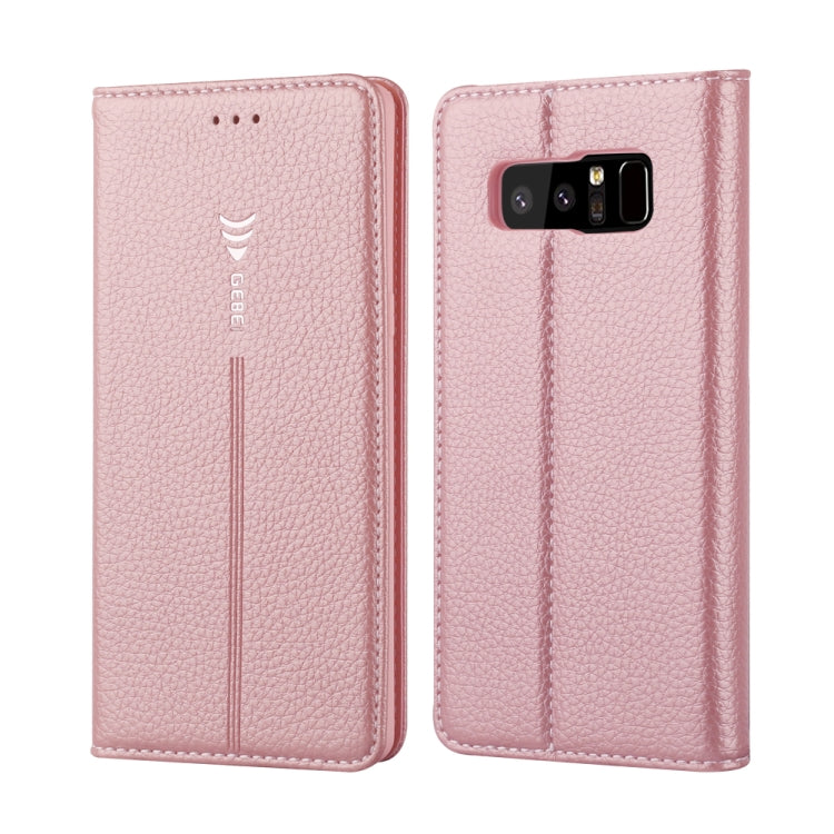 For Galaxy Note 8 GEBEI PU+TPU Horizontal Flip Protective Case with Holder & Card Slots