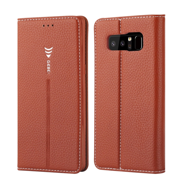 For Galaxy Note 8 GEBEI PU+TPU Horizontal Flip Protective Case with Holder & Card Slots