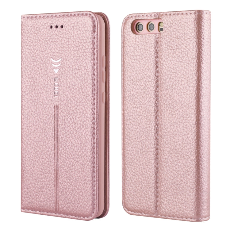 For Huawei P10 GEBEI PU+TPU Horizontal Flip Protective Case with Holder & Card Slots