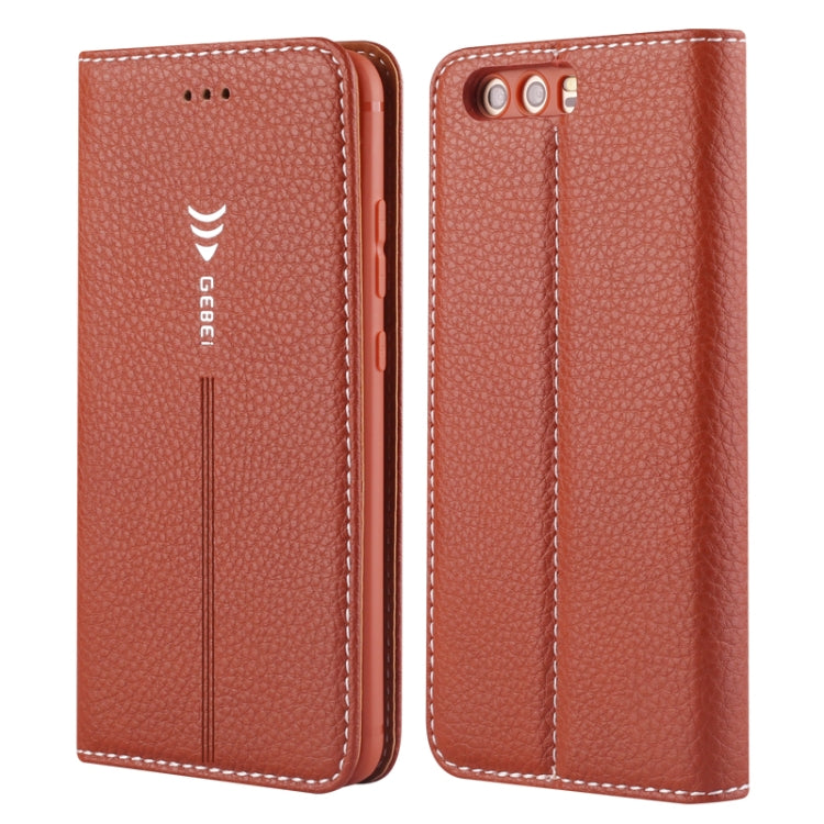 For Huawei P10 GEBEI PU+TPU Horizontal Flip Protective Case with Holder & Card Slots