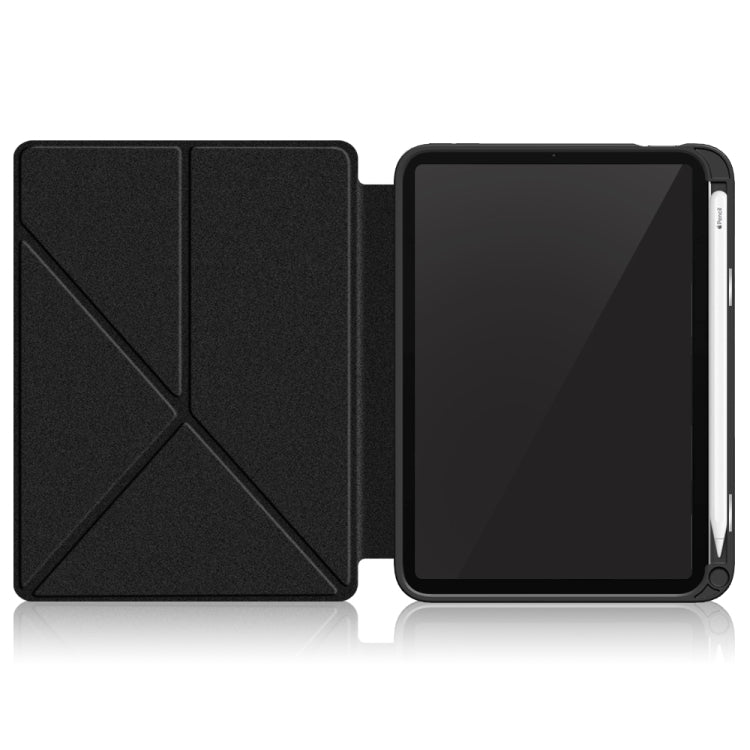 For iPad mini 6 Multi-folding Horizontal Flip PU Leather Shockproof Tablet Case with Holder & Sleep / Wake-up Function & Pen Slot