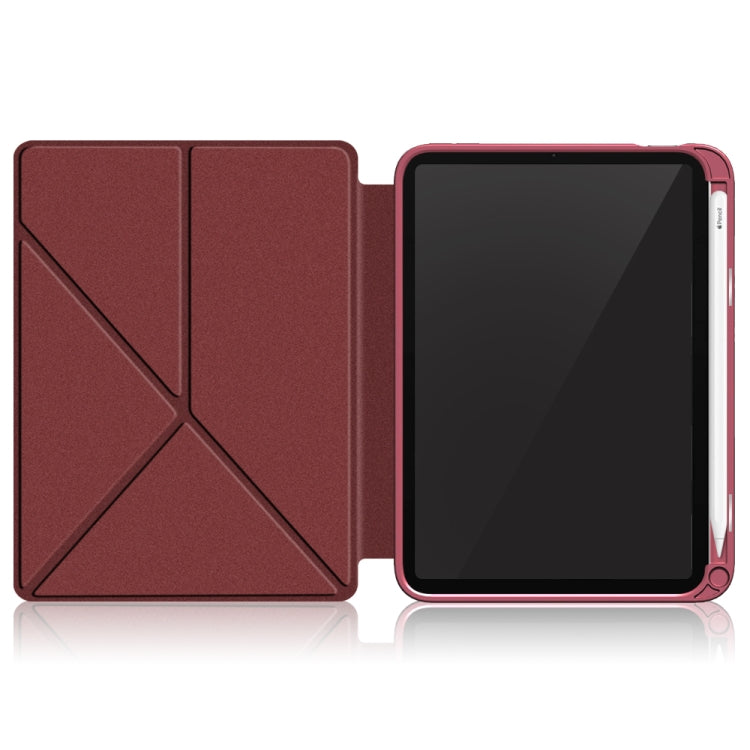 For iPad mini 6 Multi-folding Horizontal Flip PU Leather Shockproof Tablet Case with Holder & Sleep / Wake-up Function & Pen Slot