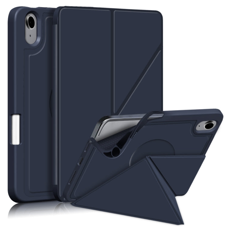 For iPad mini 6 Multi-folding Horizontal Flip PU Leather Shockproof Tablet Case with Holder & Sleep / Wake-up Function & Pen Slot