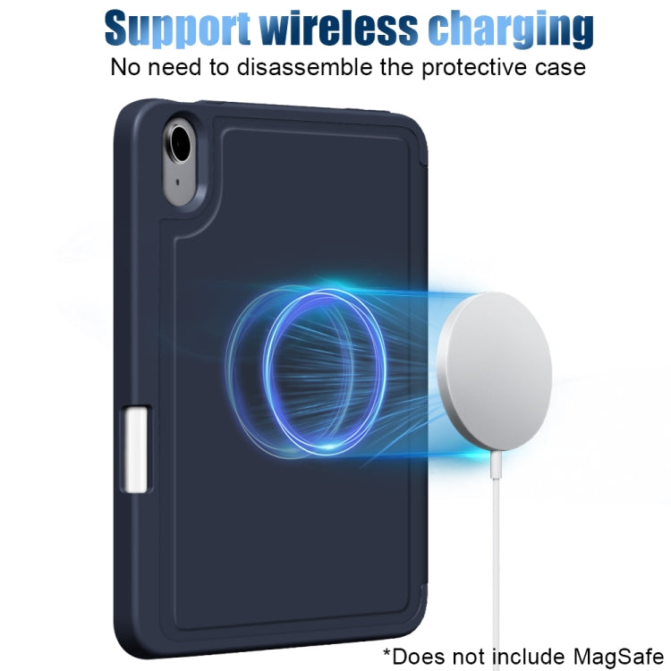 For iPad mini 6 Multi-folding Horizontal Flip PU Leather Shockproof Tablet Case with Holder & Sleep / Wake-up Function & Pen Slot