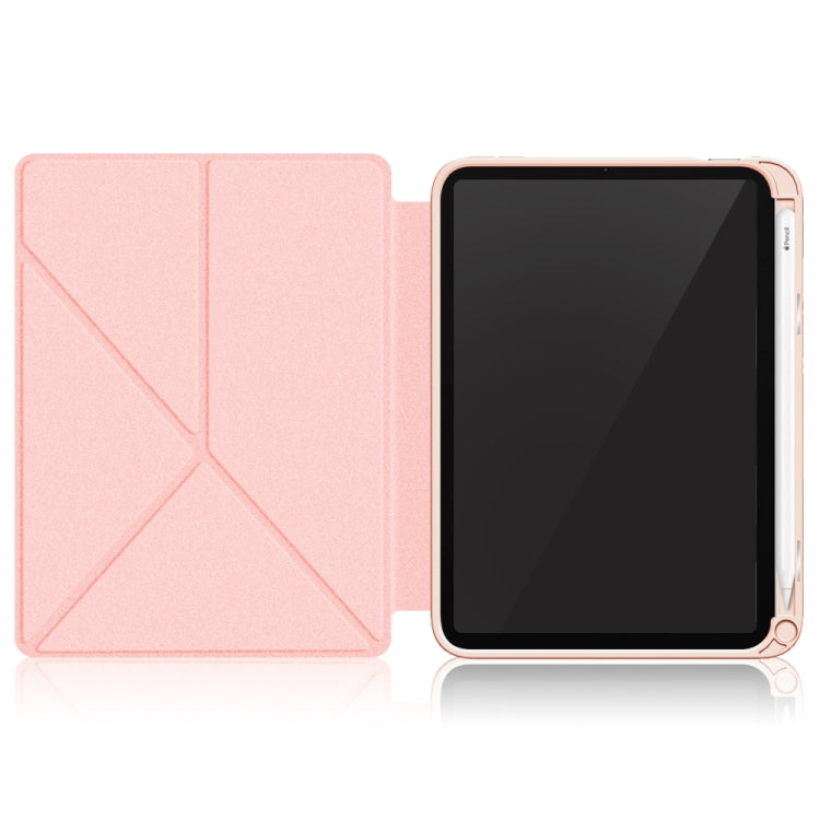 For iPad mini 6 Multi-folding Horizontal Flip PU Leather Shockproof Tablet Case with Holder & Sleep / Wake-up Function & Pen Slot