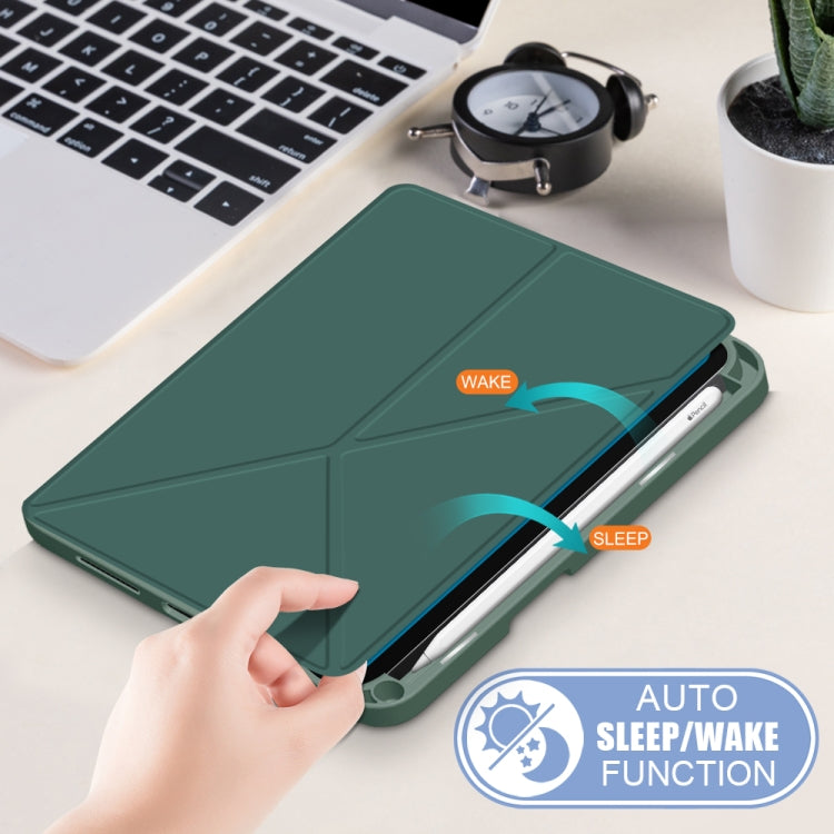 For iPad mini 6 Multi-folding Horizontal Flip PU Leather Shockproof Tablet Case with Holder & Sleep / Wake-up Function & Pen Slot