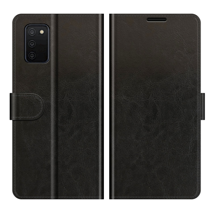 For Samsung Galaxy A03s 166mm R64 Texture Single Horizontal Flip Protective Case with Holder & Card Slots & Wallet& Photo Frame