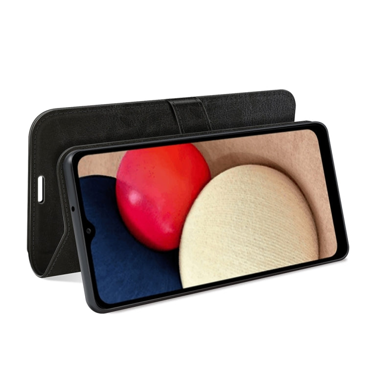 For Samsung Galaxy A03s 166mm R64 Texture Single Horizontal Flip Protective Case with Holder & Card Slots & Wallet& Photo Frame