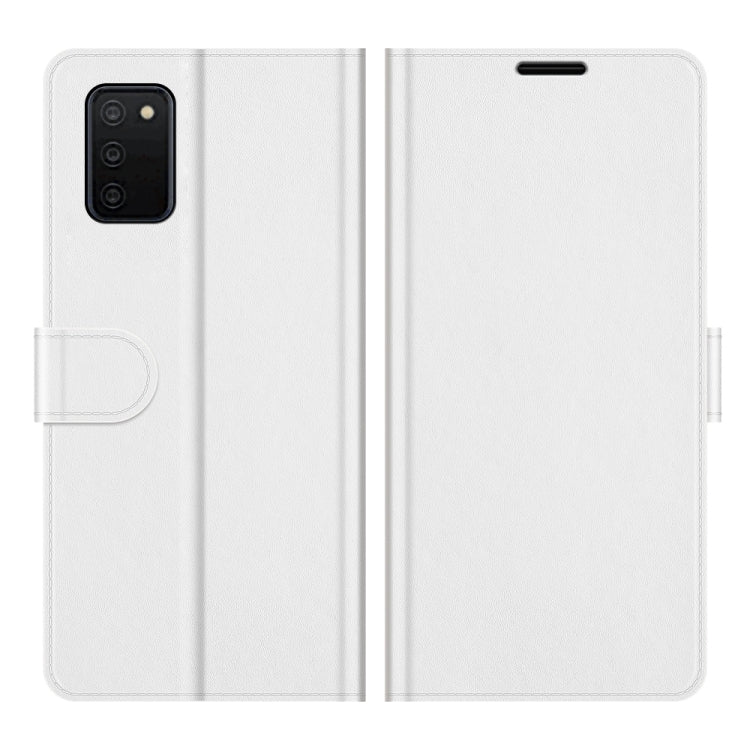 For Samsung Galaxy A03s 166mm R64 Texture Single Horizontal Flip Protective Case with Holder & Card Slots & Wallet& Photo Frame