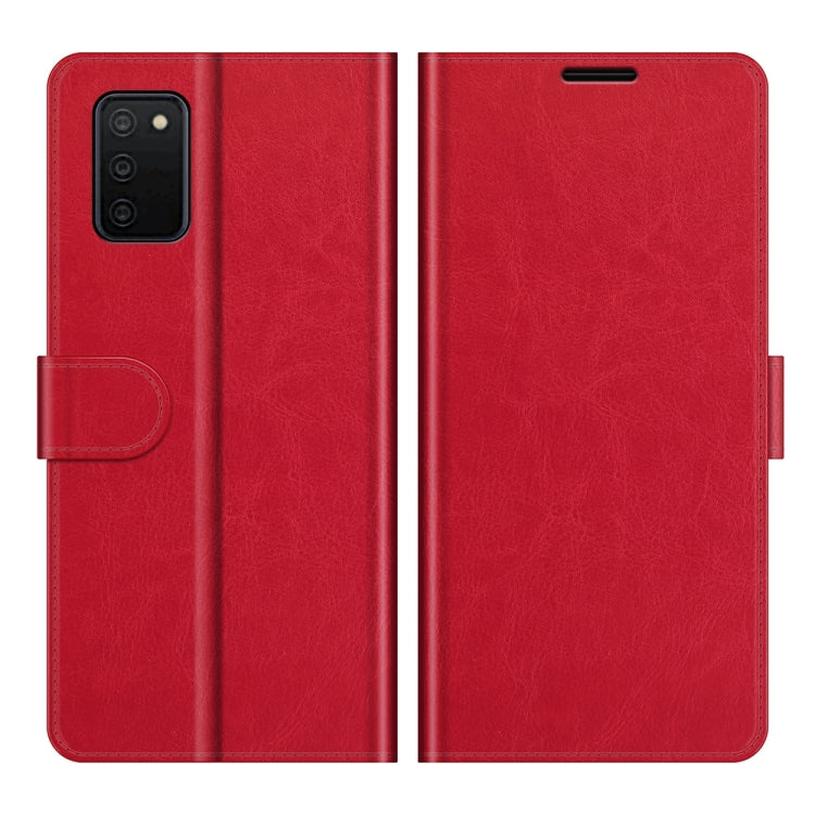 For Samsung Galaxy A03s 166mm R64 Texture Single Horizontal Flip Protective Case with Holder & Card Slots & Wallet& Photo Frame