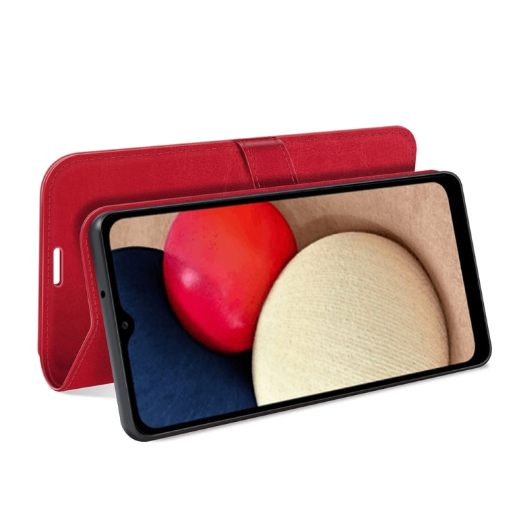For Samsung Galaxy A03s 166mm R64 Texture Single Horizontal Flip Protective Case with Holder & Card Slots & Wallet& Photo Frame