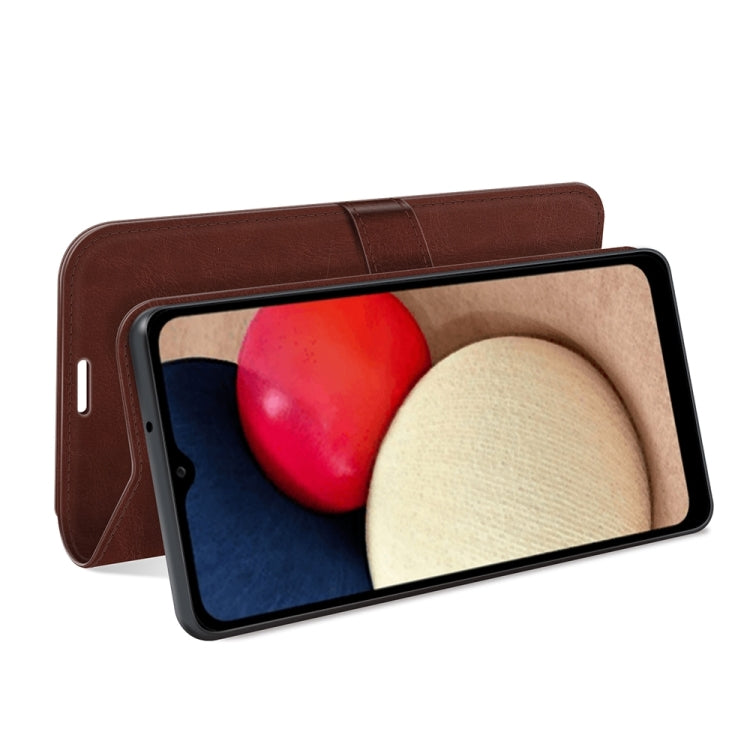 For Samsung Galaxy A03s 166mm R64 Texture Single Horizontal Flip Protective Case with Holder & Card Slots & Wallet& Photo Frame