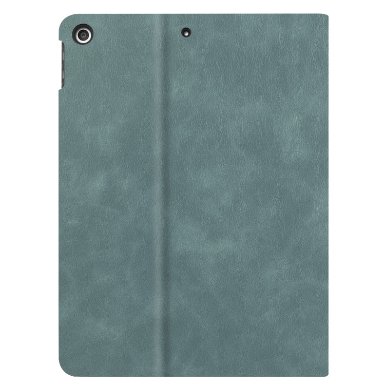 For iPad 10.2 2021 / 2020 / 2019 Cowhide Texture TPU Tablet Horizontal Flip Leather Case with Holder & Sleep / Wake-Up Function & Pen Slot