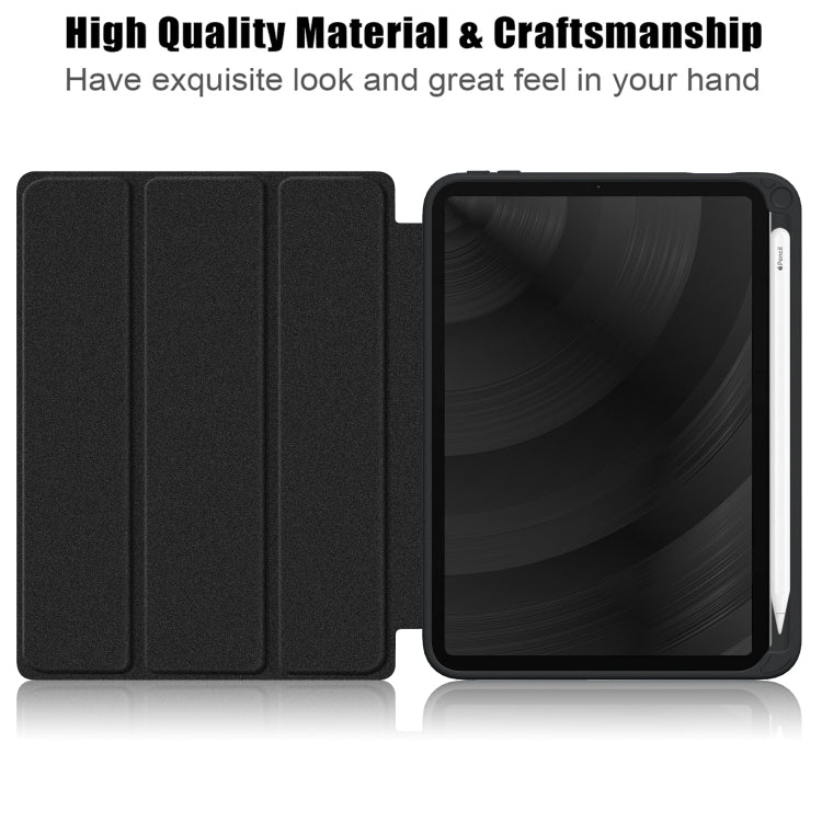 For iPad mini 6 Solid Color TPU + Acrylic Horizontal Flip Leather Tablet Case with Three-folding Holder & Sleep / Wake-up Function & Pen Slot