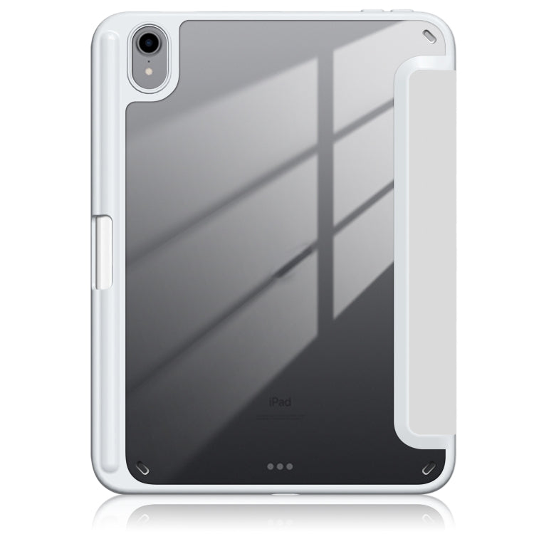 For iPad mini 6 Solid Color TPU + Acrylic Horizontal Flip Leather Tablet Case with Three-folding Holder & Sleep / Wake-up Function & Pen Slot