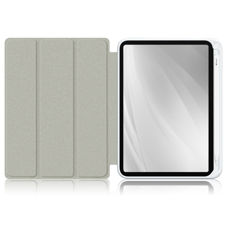 For iPad mini 6 Solid Color TPU + Acrylic Horizontal Flip Leather Tablet Case with Three-folding Holder & Sleep / Wake-up Function & Pen Slot