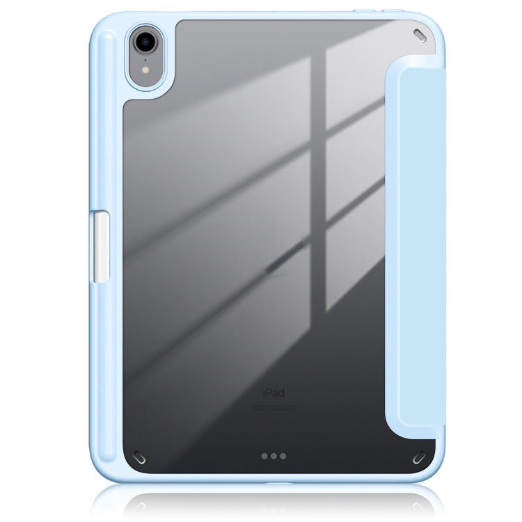 For iPad mini 6 Solid Color TPU + Acrylic Horizontal Flip Leather Tablet Case with Three-folding Holder & Sleep / Wake-up Function & Pen Slot