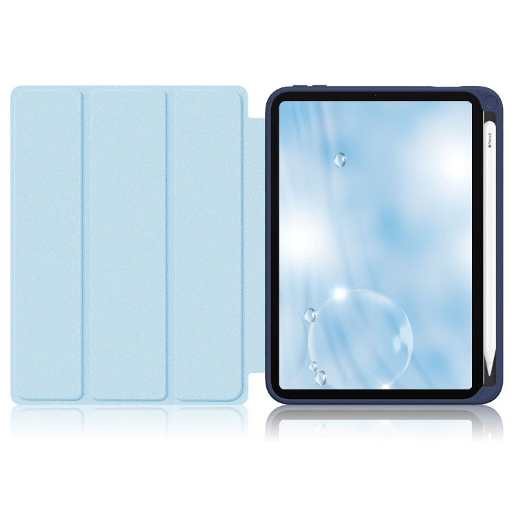 For iPad mini 6 Solid Color TPU + Acrylic Horizontal Flip Leather Tablet Case with Three-folding Holder & Sleep / Wake-up Function & Pen Slot