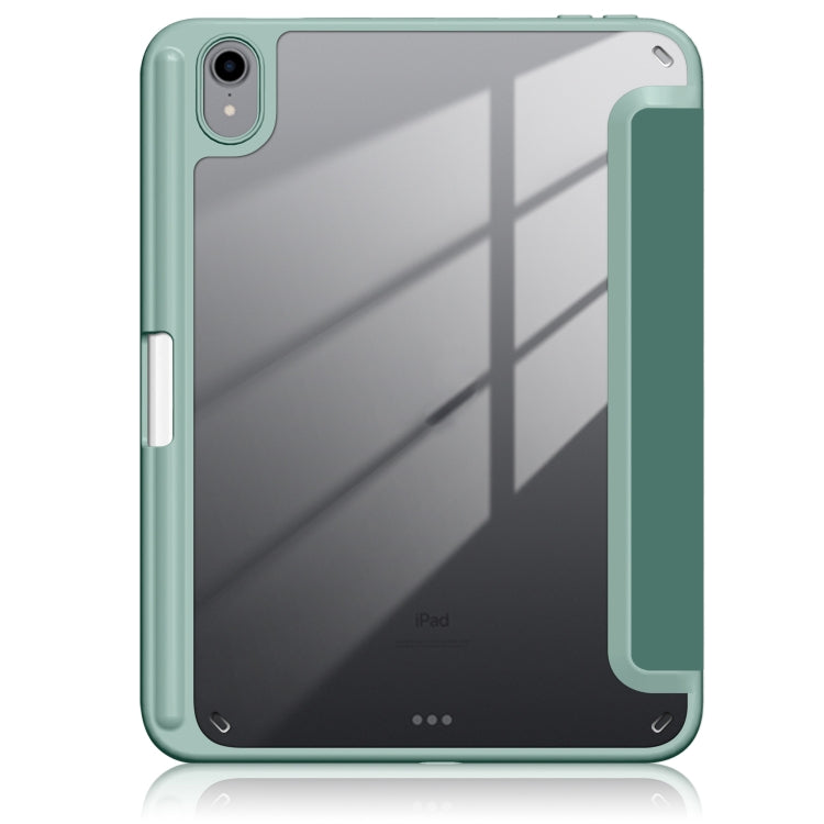 For iPad mini 6 Solid Color TPU + Acrylic Horizontal Flip Leather Tablet Case with Three-folding Holder & Sleep / Wake-up Function & Pen Slot