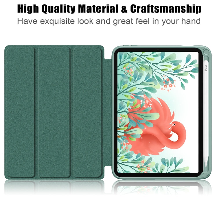For iPad mini 6 Solid Color TPU + Acrylic Horizontal Flip Leather Tablet Case with Three-folding Holder & Sleep / Wake-up Function & Pen Slot