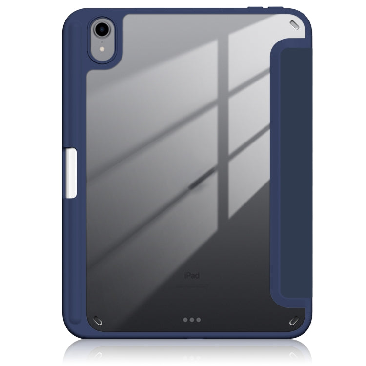For iPad mini 6 Solid Color TPU + Acrylic Horizontal Flip Leather Tablet Case with Three-folding Holder & Sleep / Wake-up Function & Pen Slot