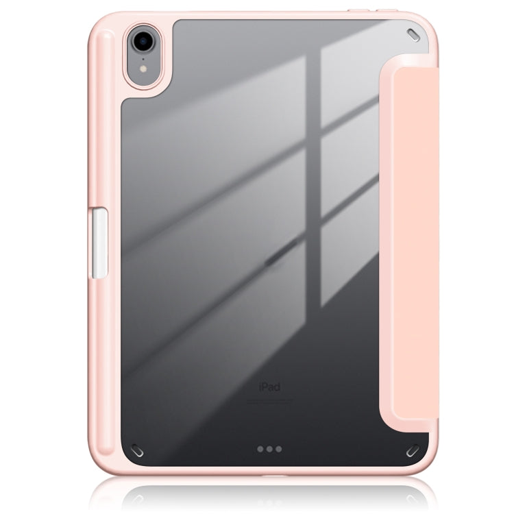 For iPad mini 6 Solid Color TPU + Acrylic Horizontal Flip Leather Tablet Case with Three-folding Holder & Sleep / Wake-up Function & Pen Slot