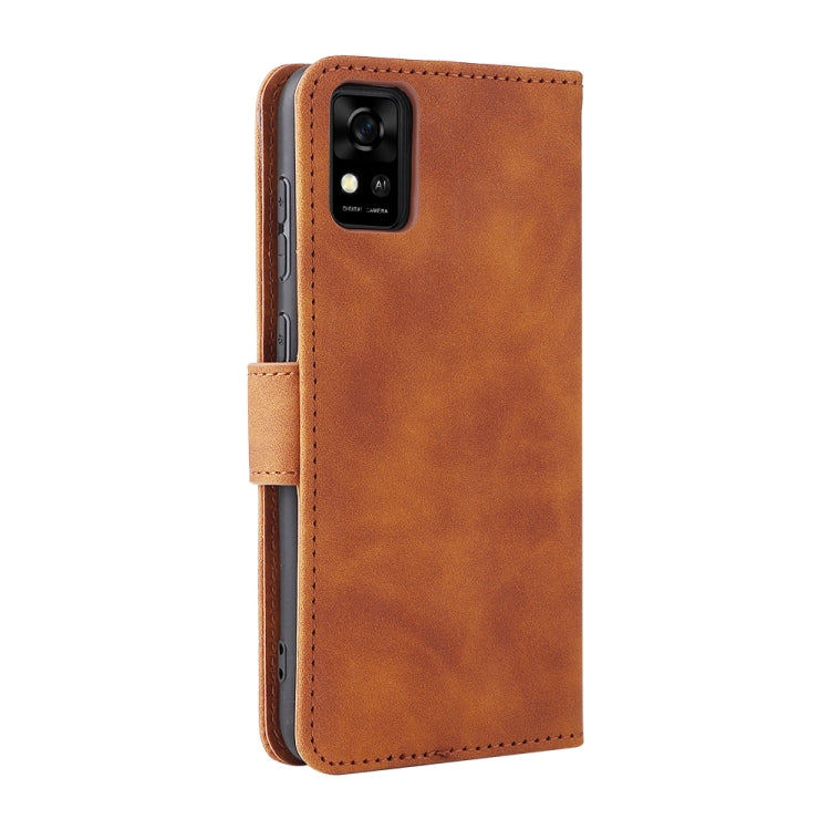 For ZTE Blade A31 Solid Color Skin Feel Magnetic Buckle Horizontal Flip Calf Texture PU Leather Case with Holder & Card Slots & Wallet