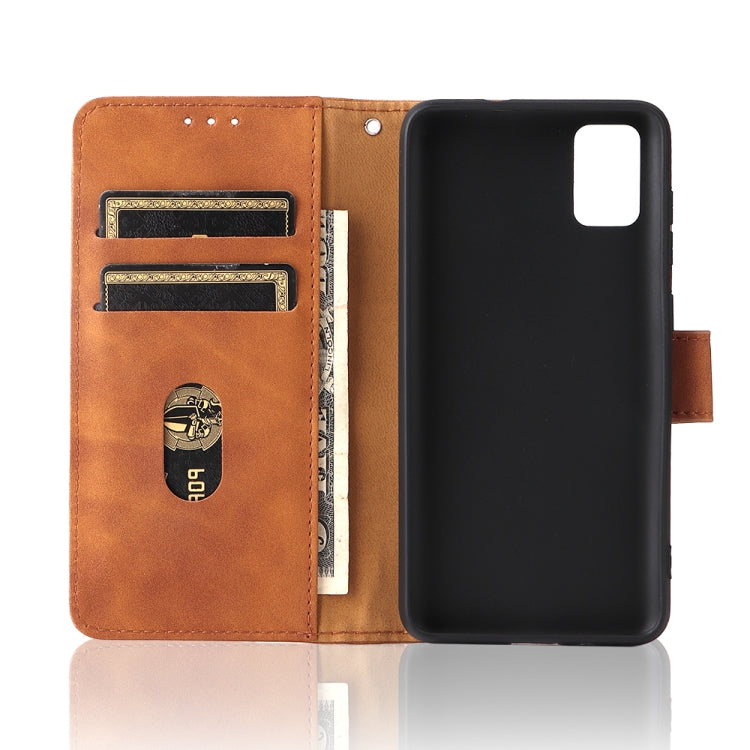 For ZTE Blade A31 Solid Color Skin Feel Magnetic Buckle Horizontal Flip Calf Texture PU Leather Case with Holder & Card Slots & Wallet