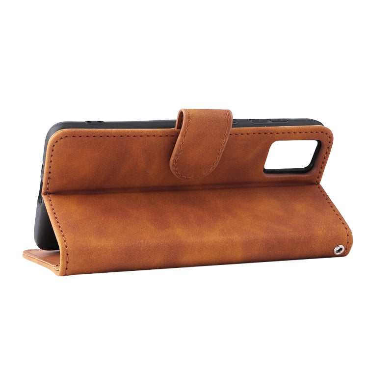 For ZTE Blade A31 Solid Color Skin Feel Magnetic Buckle Horizontal Flip Calf Texture PU Leather Case with Holder & Card Slots & Wallet