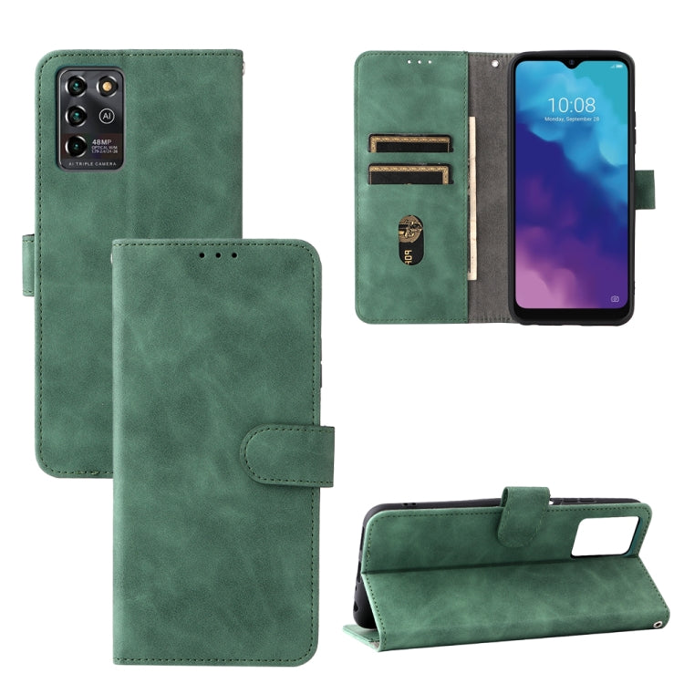 For ZTE Blade V30 Vita Solid Color Skin Feel Magnetic Buckle Horizontal Flip Calf Texture PU Leather Case with Holder & Card Slots & Wallet