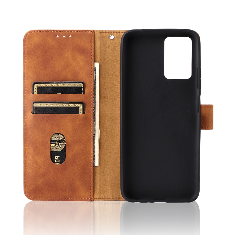 For ZTE Blade V30 Vita Solid Color Skin Feel Magnetic Buckle Horizontal Flip Calf Texture PU Leather Case with Holder & Card Slots & Wallet