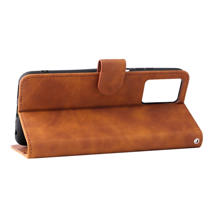 For ZTE Blade V30 Vita Solid Color Skin Feel Magnetic Buckle Horizontal Flip Calf Texture PU Leather Case with Holder & Card Slots & Wallet