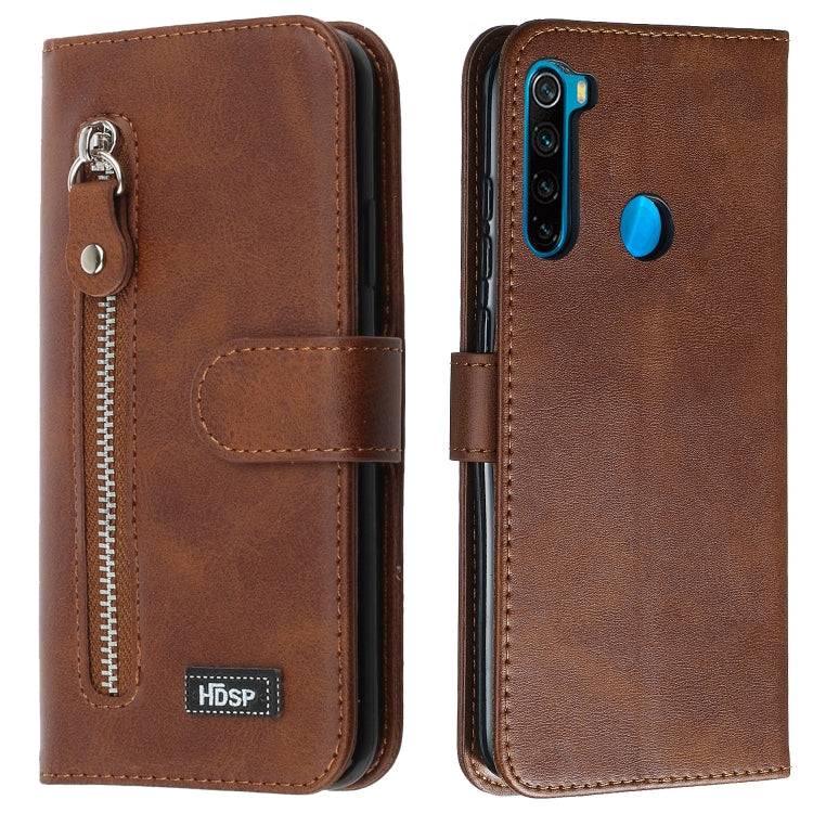 For Xiaomi Redmi Note 8 Zipper Horizontal Flip Leather Case with Wallet & Holder & Card Slots