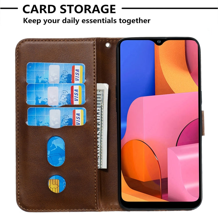 For Galaxy A20s Zipper Horizontal Flip Leather Case with Wallet & Holder & Card Slots