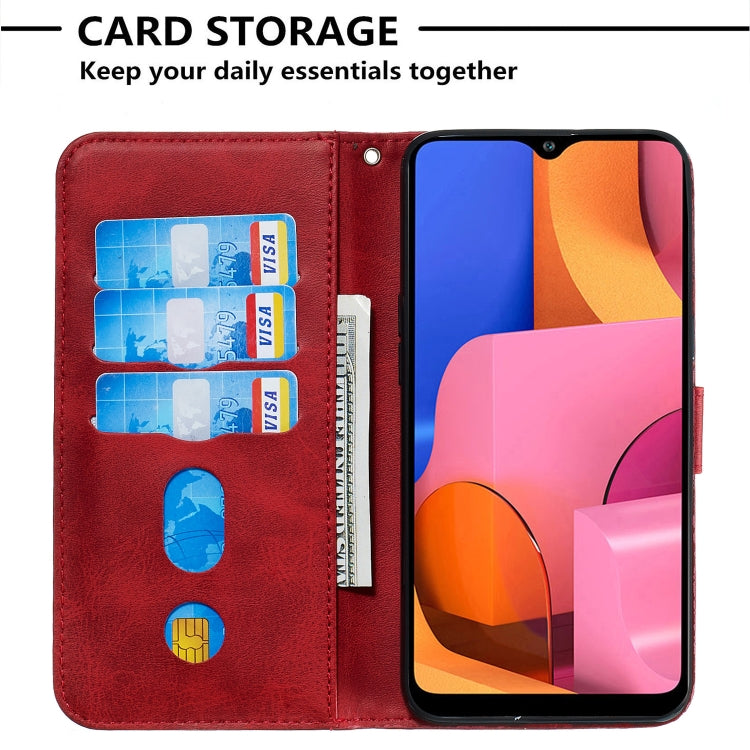 For Galaxy A20s Zipper Horizontal Flip Leather Case with Wallet & Holder & Card Slots