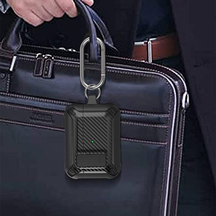 Wireless Earphones Shockproof Bumblebee Carbon Fiber Protective Case with Switch For AirPods Pro