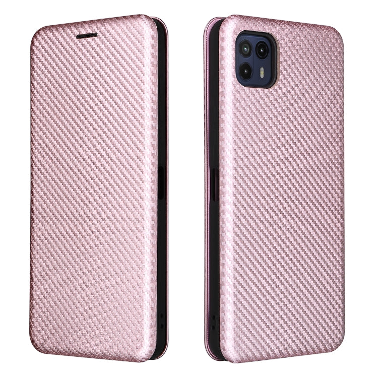 For Motorola Moto G50 5G Carbon Fiber Texture Horizontal Flip TPU + PC + PU Leather Case with Card Slot