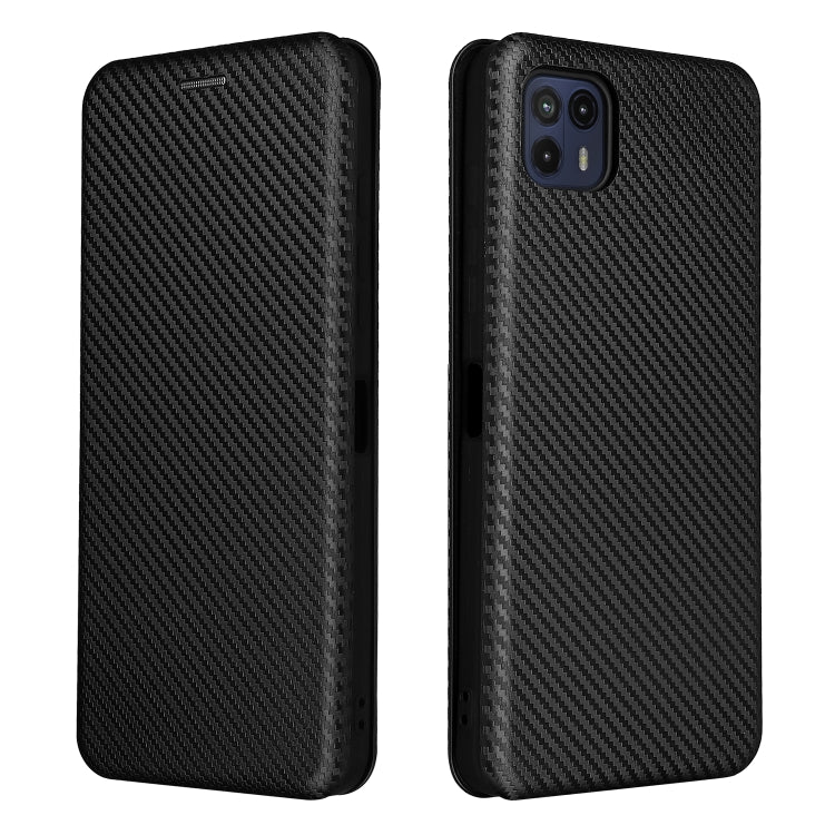 For Motorola Moto G50 5G Carbon Fiber Texture Horizontal Flip TPU + PC + PU Leather Case with Card Slot