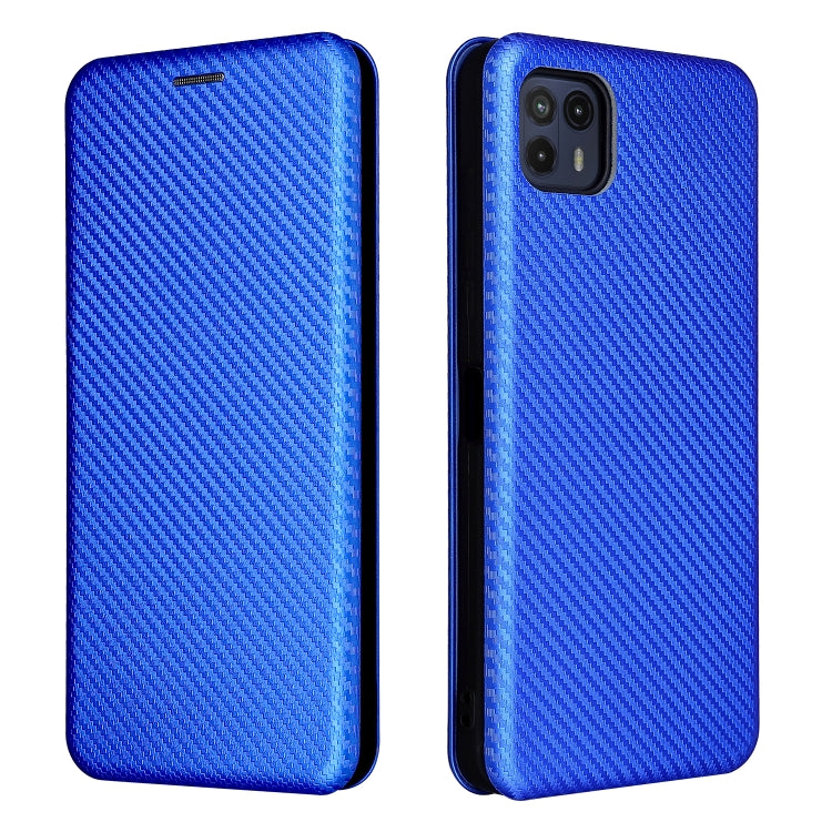 For Motorola Moto G50 5G Carbon Fiber Texture Horizontal Flip TPU + PC + PU Leather Case with Card Slot