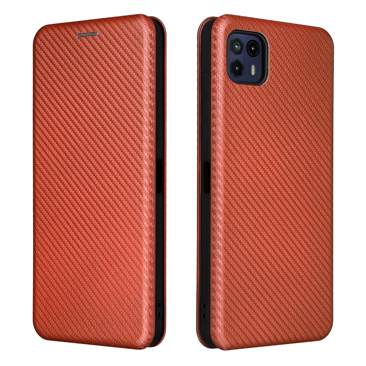 For Motorola Moto G50 5G Carbon Fiber Texture Horizontal Flip TPU + PC + PU Leather Case with Card Slot