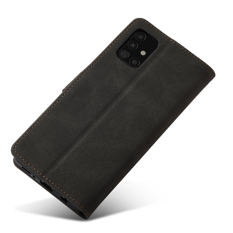 For Samsung Galaxy A22 4G Frosted Anti-theft Brush Horizontal Flip Leather Case with Holder & Card Slots & Wallet