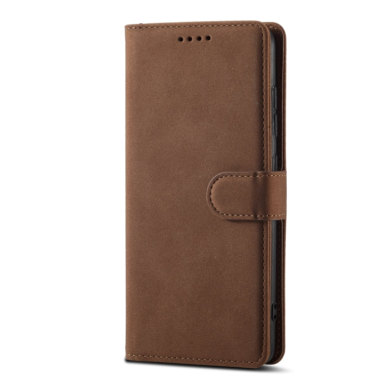 For Samsung Galaxy A41 Frosted Anti-theft Brush Horizontal Flip Leather Case with Holder & Card Slots & Wallet