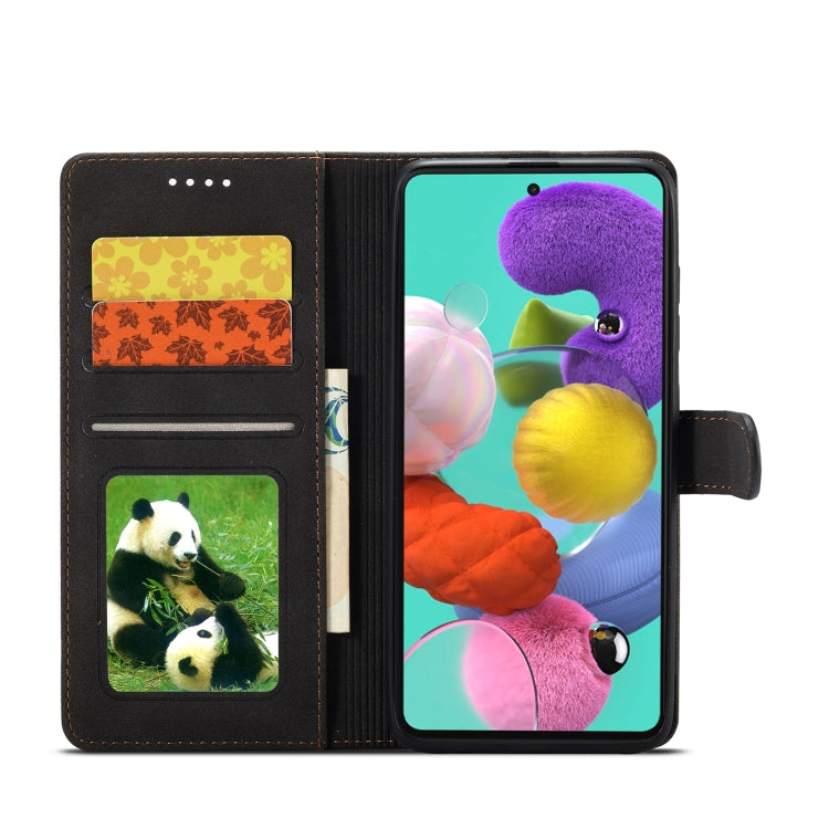 For Samsung Galaxy A91 Frosted Anti-theft Brush Horizontal Flip Leather Case with Holder & Card Slots & Wallet