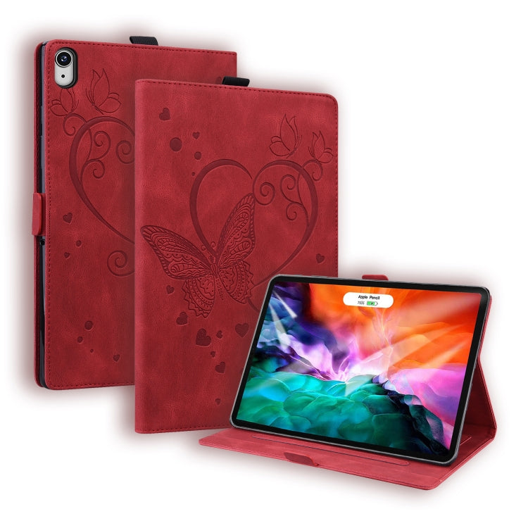For iPad mini 6 Love Butterfly Pattern Horizontal Flip Leather Tablet Case with Holder