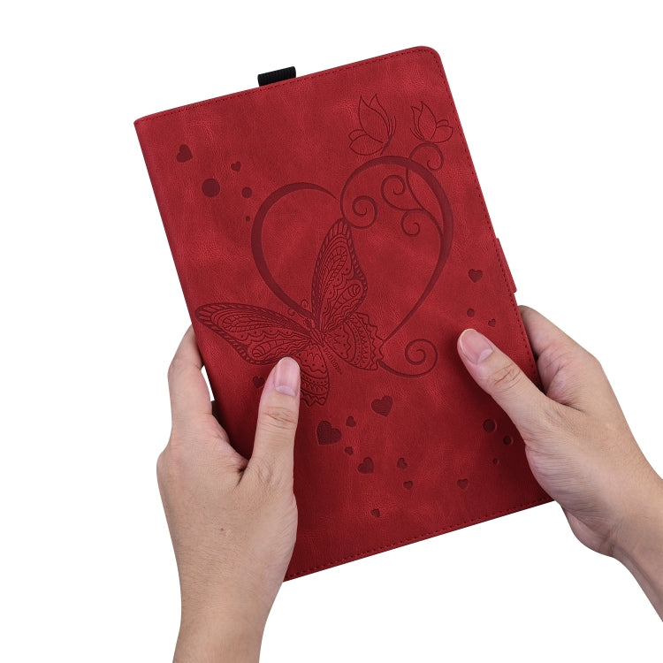 For iPad mini 6 Love Butterfly Pattern Horizontal Flip Leather Tablet Case with Holder