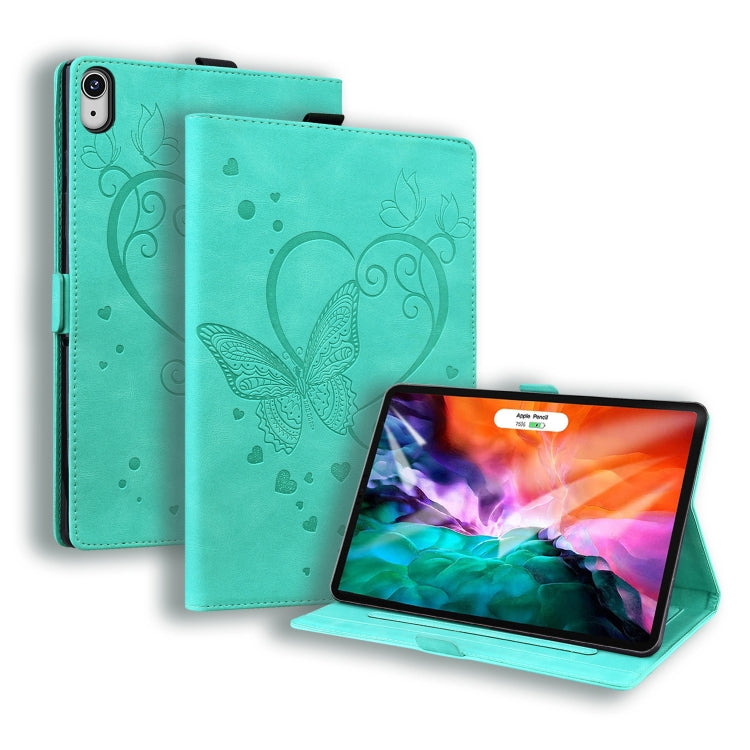 For iPad mini 6 Love Butterfly Pattern Horizontal Flip Leather Tablet Case with Holder